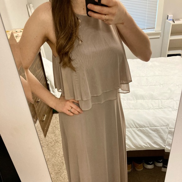 Azazie Genesis Bridesmaids Dress in Taupe - Picture 5 of 9